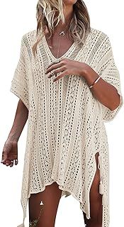 HARHAY 女式夏季泳装比基尼 2023 沙滩泳装钩针罩衫