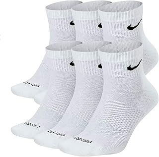 NIKE 耐克 Plus 缓震袜(6 双装)(M 码(男士 6-8 码/女士 6-10 码),脚踝(四分之一)白色)